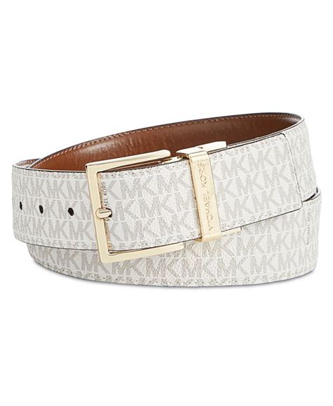 michael michael kors reversible signature leather belt|michael kors belts women's elastic.